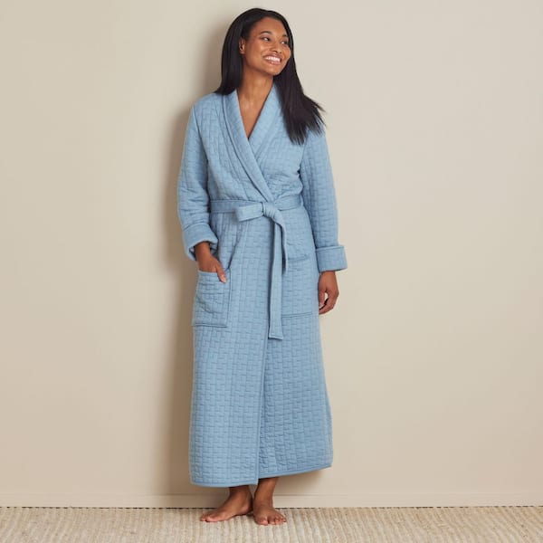 knee length dresses for ladies Brushed Cotton Flannel Dressing Gown | Bonsoir of London main image 0