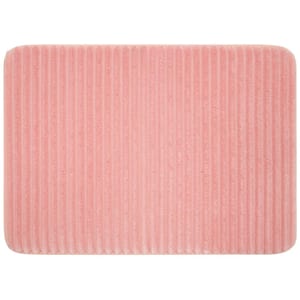 Roswell 17 in. x 24 in. Dusty Rose Polyester Machine Washable Bath Mat