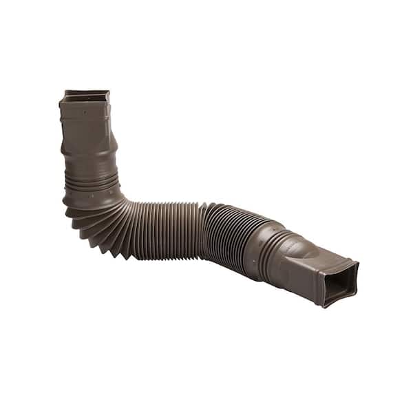 Amerimax Home Products Flex A Spout 55 in. Brown Vinyl Downspout Extension