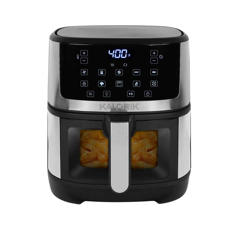 Kalorik 5-Quart Stainless Steel Touchscreen Air Fryer with Window