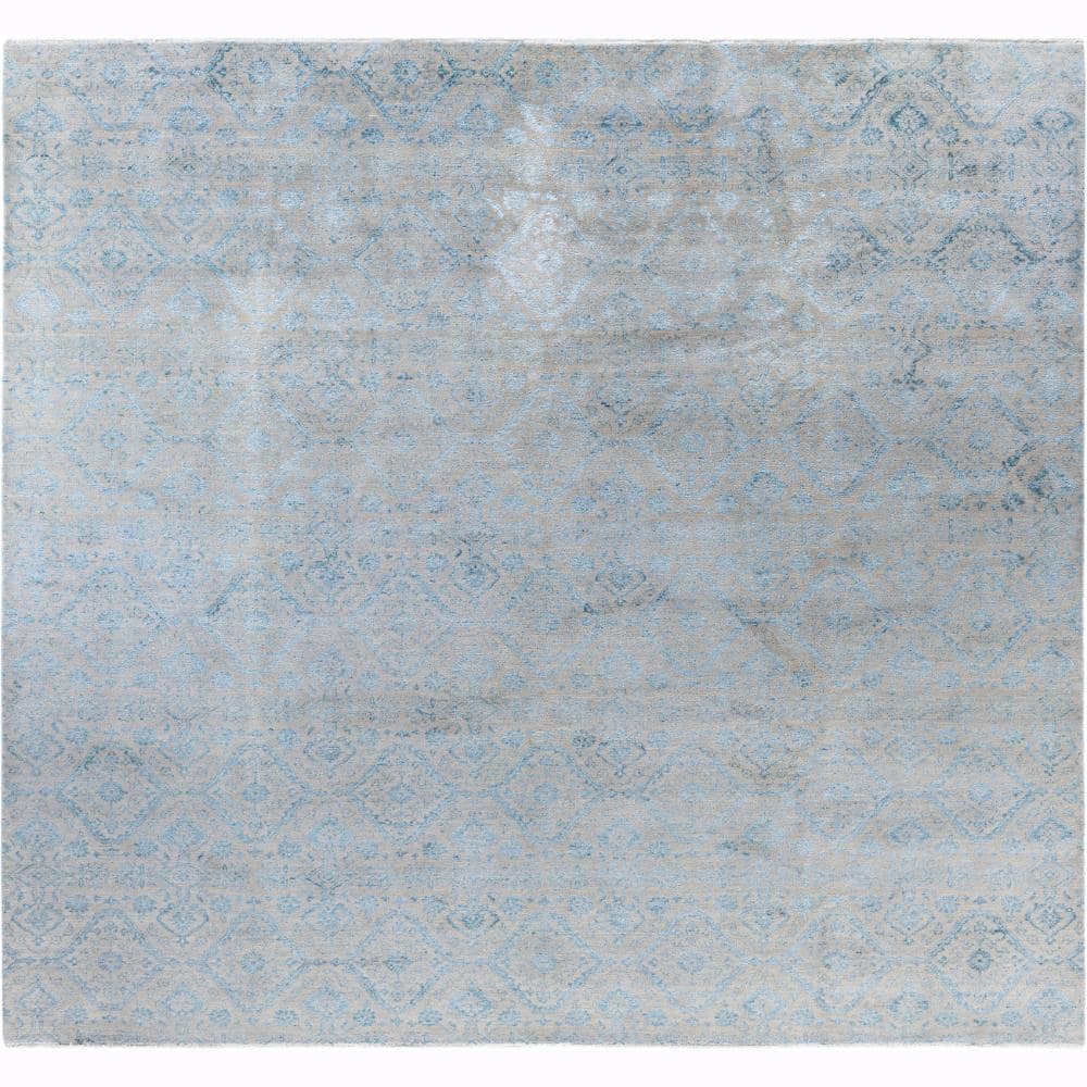 Ikat Beige 9 X 12 Hand-Knotted Wool Silk Indoor Area Rug price history on PriceWatchPro