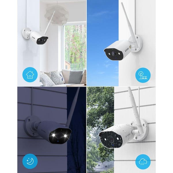 ZOSI 8-Channel H.265+ 3MP 2K 2TB Hard Drive NVR Security Camera
