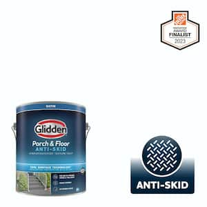 1 Gal. White/Base 1 Textured Satin Interior/Exterior Anti-Skid Porch and Floor Paint with Cool Surface Technology