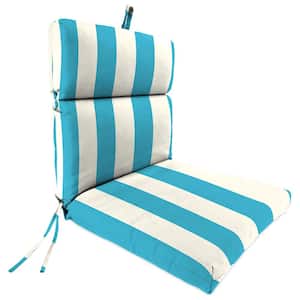 44 in. L x 22 in. W x 4 in. T Outdoor Chair Cushion in Cabana Turquoise