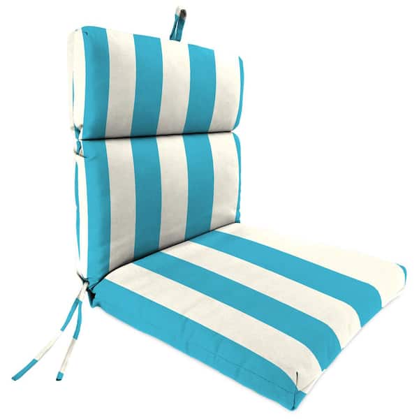 Jordan Manufacturing 44 in. L x 22 in. W x 4 in. T Outdoor Chair Cushion in Cabana Turquoise