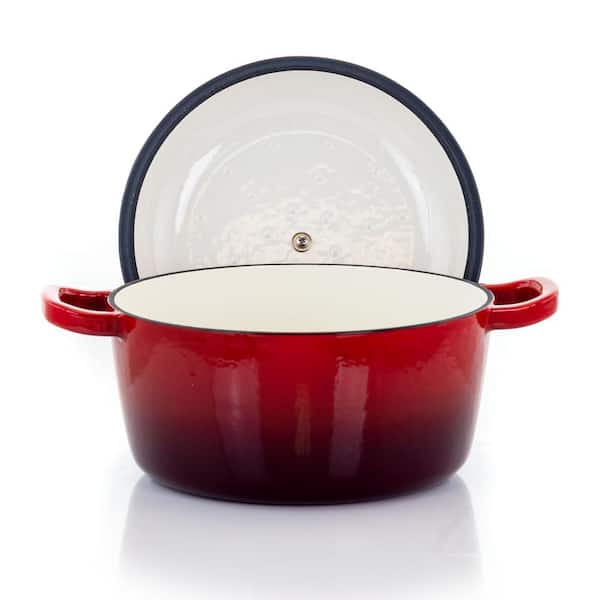 Cuisinart 5-Qt Enameled Cast Iron Round Covered Casserole Pot with Lid