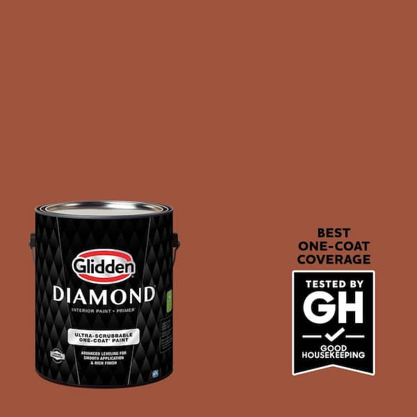 Glidden Diamond 1 gal. PPG1063-7 Ancient Copper Satin Interior Paint with Primer