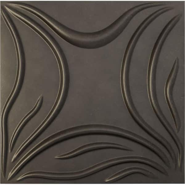 Ekena Millwork 19 5/8 in. x 19 5/8 in. Savannah EnduraWall Decorative 3D Wall Panel, Weathered Steel (12-Pack for 32.04 Sq. Ft.)