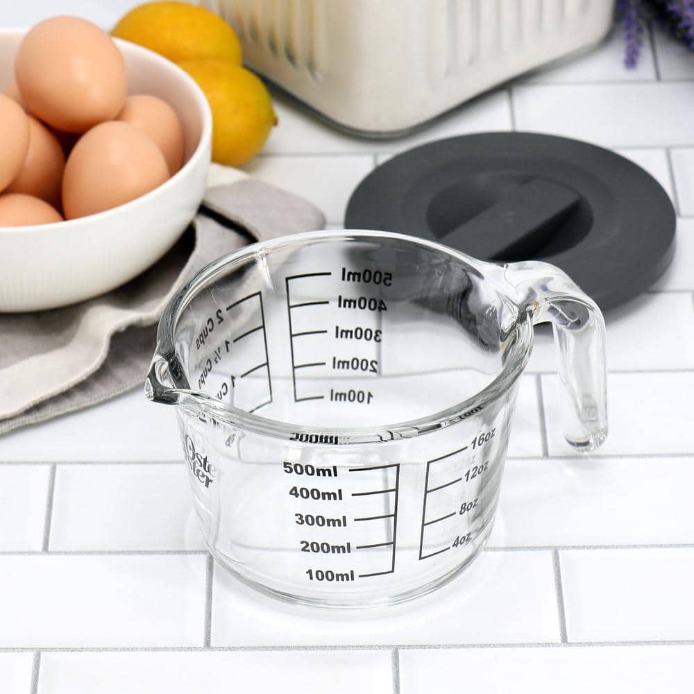 Coolidge 16 oz. Glass Measuring Cup with Lid in Gray - Thumbnail 3