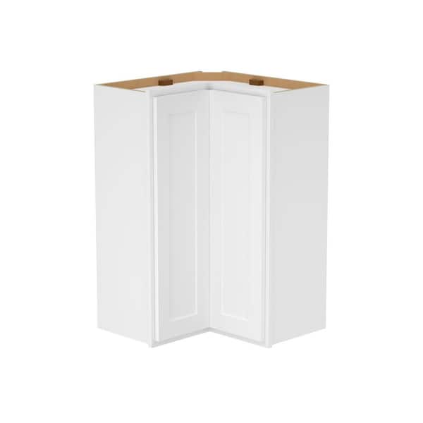 24 in. W x 12 in. D x 36 in. H Ready to Assemble Wall Corner Kitchen Cabinet in White with 2 Door