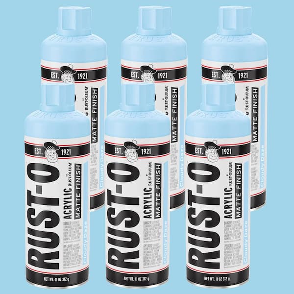 Unbranded 11 oz. Rust-O Matte Cloudy Days Spray Paint (Case of 6)