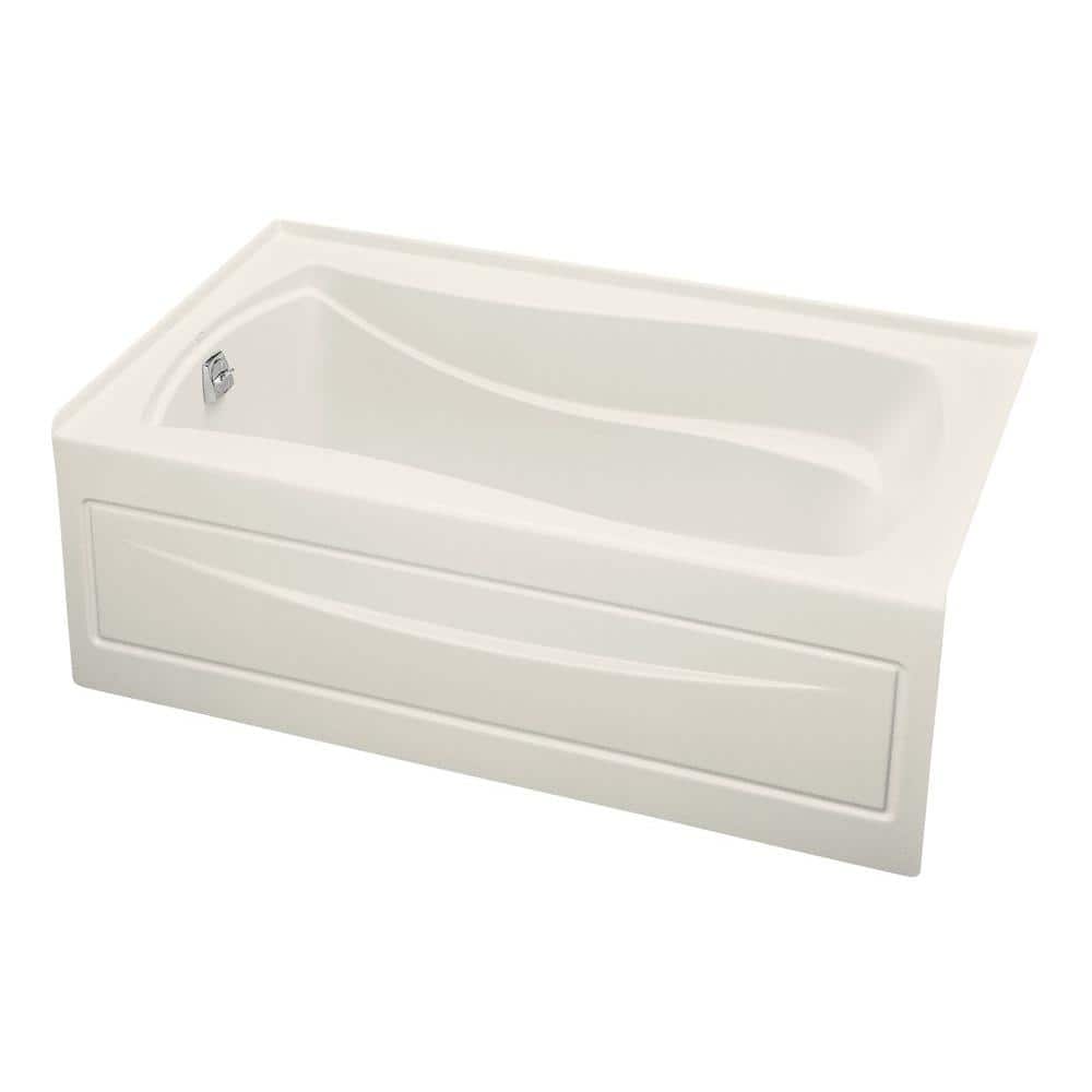 Mariposa 60 in. x 36 in. Soaking Bathtub with Left-Hand Drain in Biscuit, I