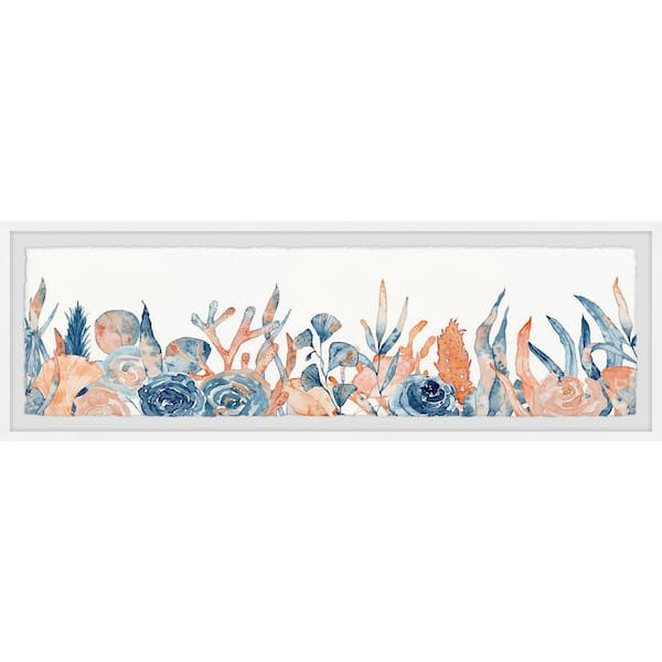 Unbranded "Seaweeds and Flowers" by Marmont Hill Framed Nature Art Print 15 in. x 45 in.