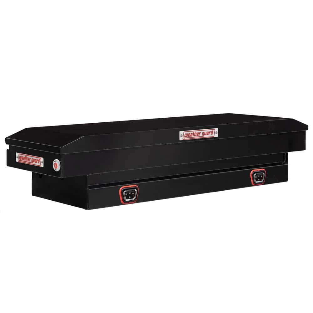 Weather Guard Saddle Truck Tool Box Steel Compact Gloss Black -  156-5-04