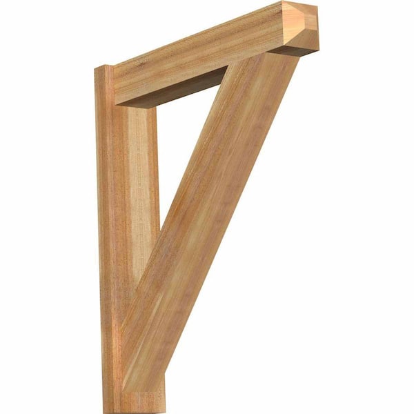 Ekena Millwork 6 in. x 34 in. x 30 in. Western Red Cedar Traditional Craftsman Rough Sawn Outlooker