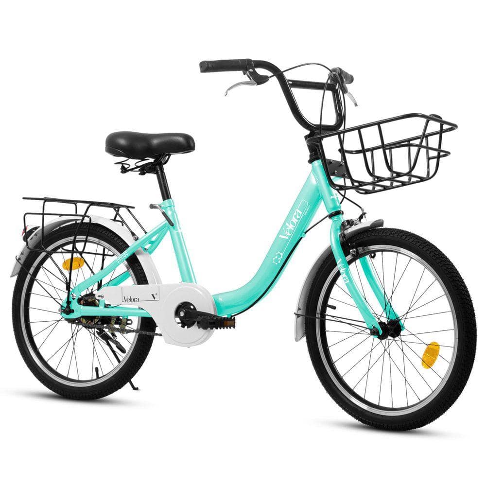 Cesicia 20 in. Green Steel Frame Kids Bike 1-Speed with Coaster