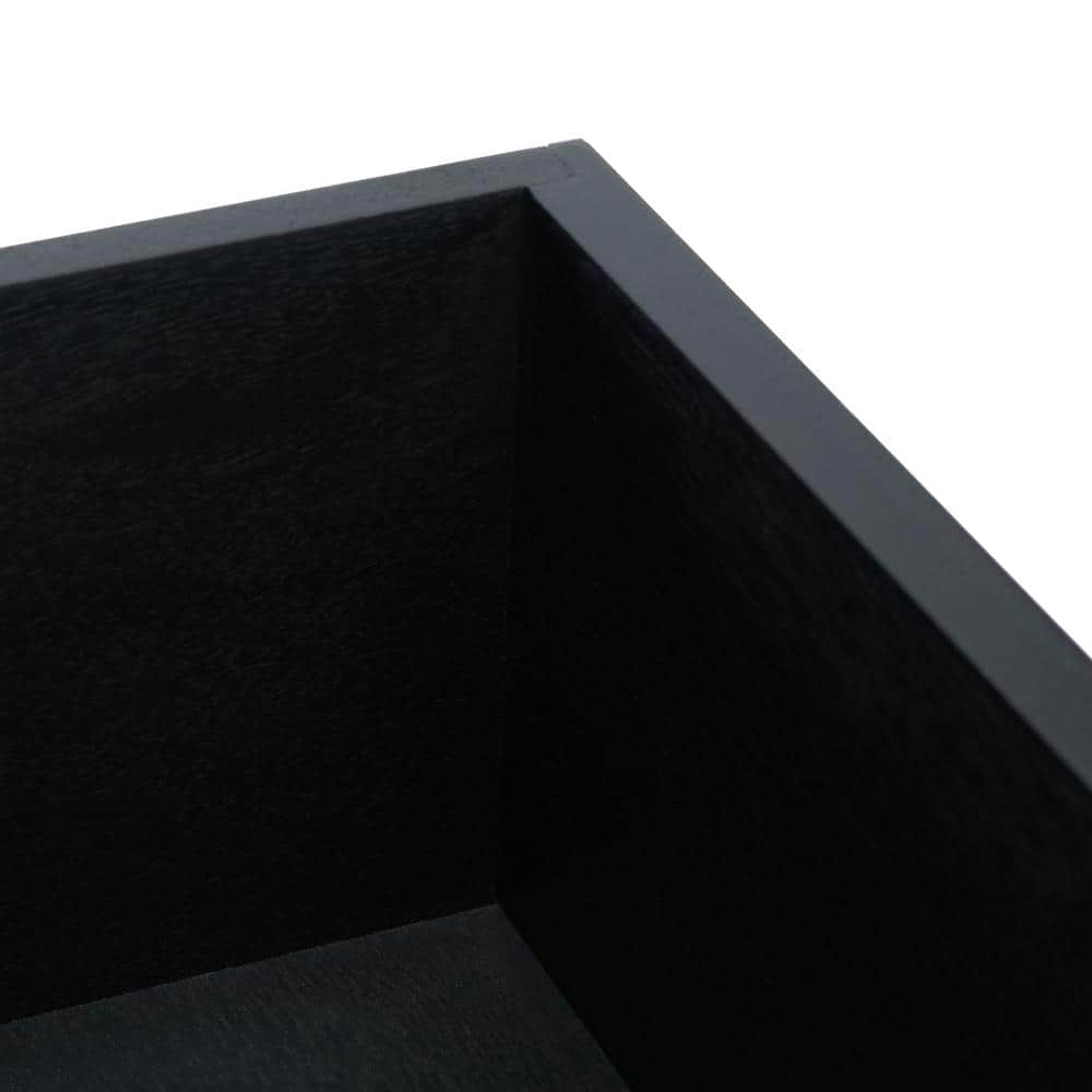 Peyton Black Wood and Metal Hallway Table with Storage