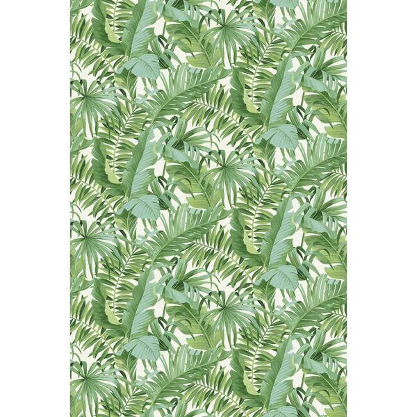 REMIX WALLS Tropical Leaves Green Trees Wall Mural Sample