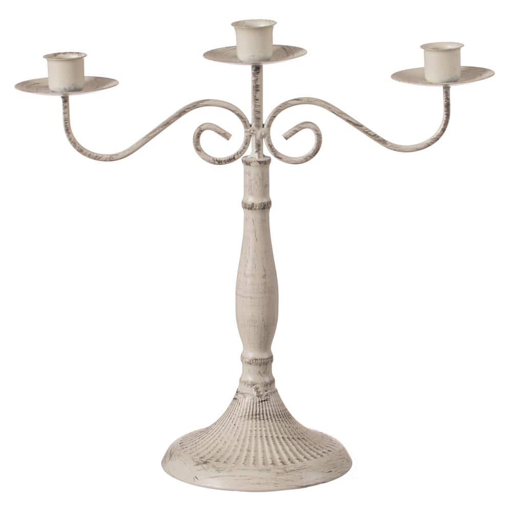 Candelabra Candle Holder Tall Florentine 3 Armed Candleholders With Handle  And Small Round Feet Art Nouveau From Tikopo, $224.76