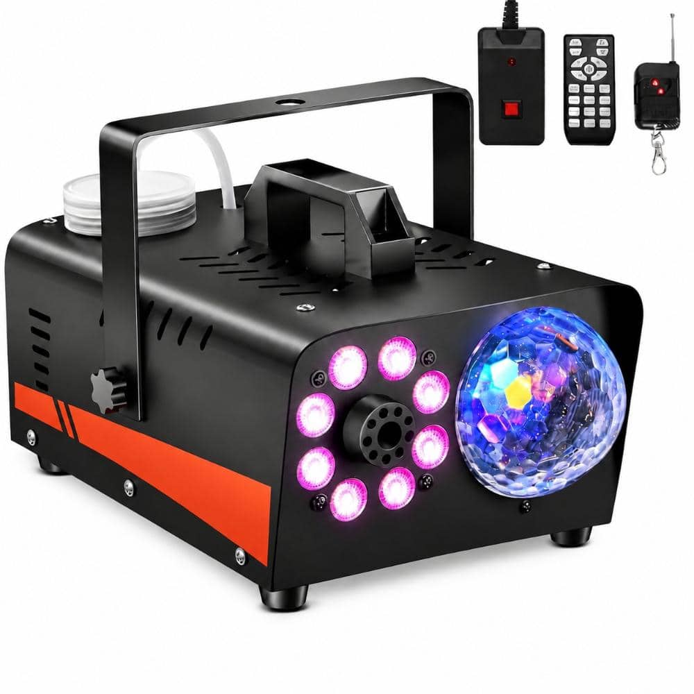 Justincity 800W Fog Machine with Disco Ball Lights, 4500 CFM, 13-Color ...