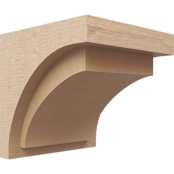 Ekena Millwork 9 in. x 9 in. x 9 in. Wide Rivera Rough Cedar Woodgrain TimberThane Corbel, Primed Tan