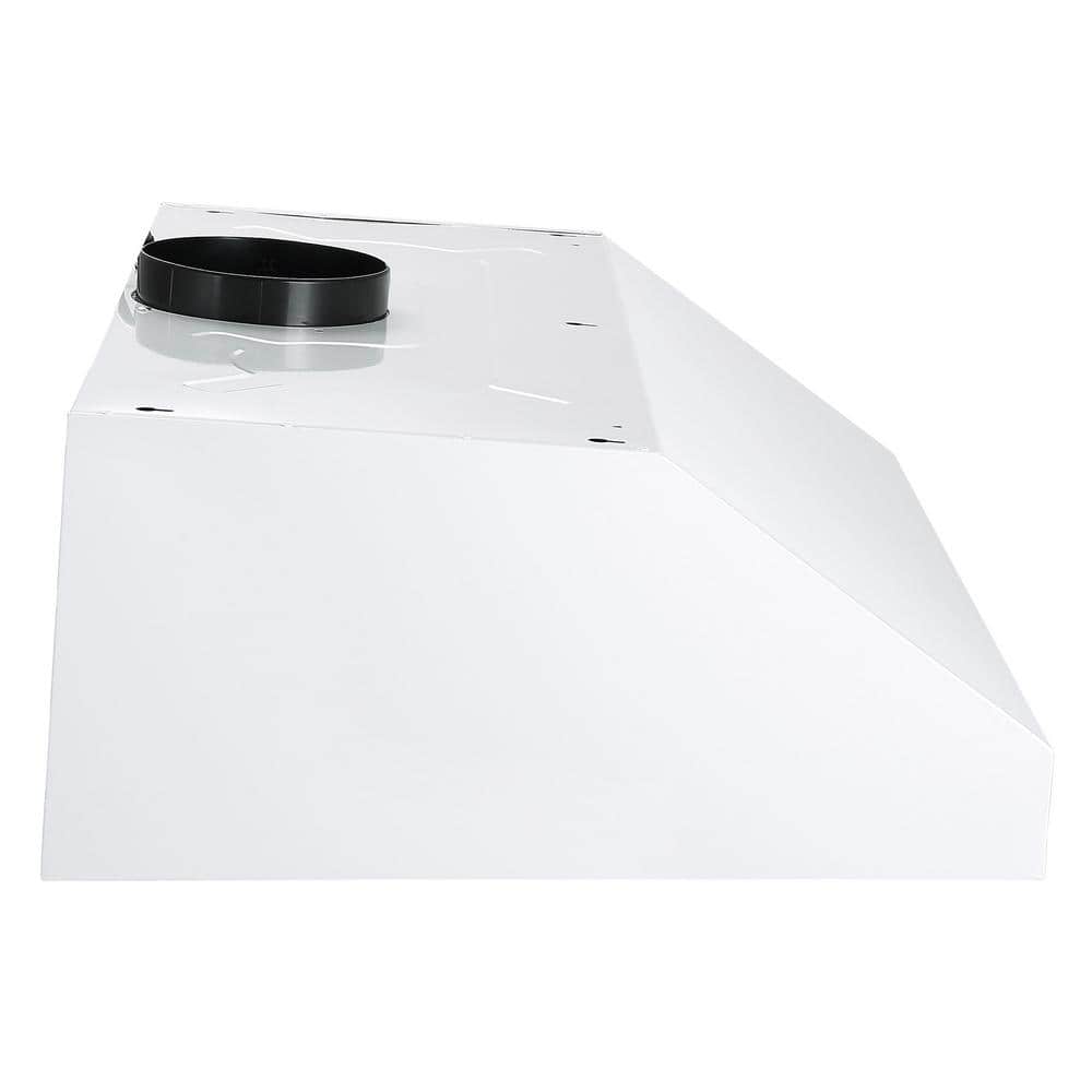 30" White Stainless Steel Under Cabinet Range Hood
