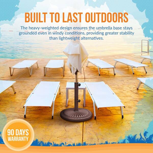 Island Umbrella 66 lb. Weather-Resistant Patio Umbrella Base in Bronze Resin NU5406