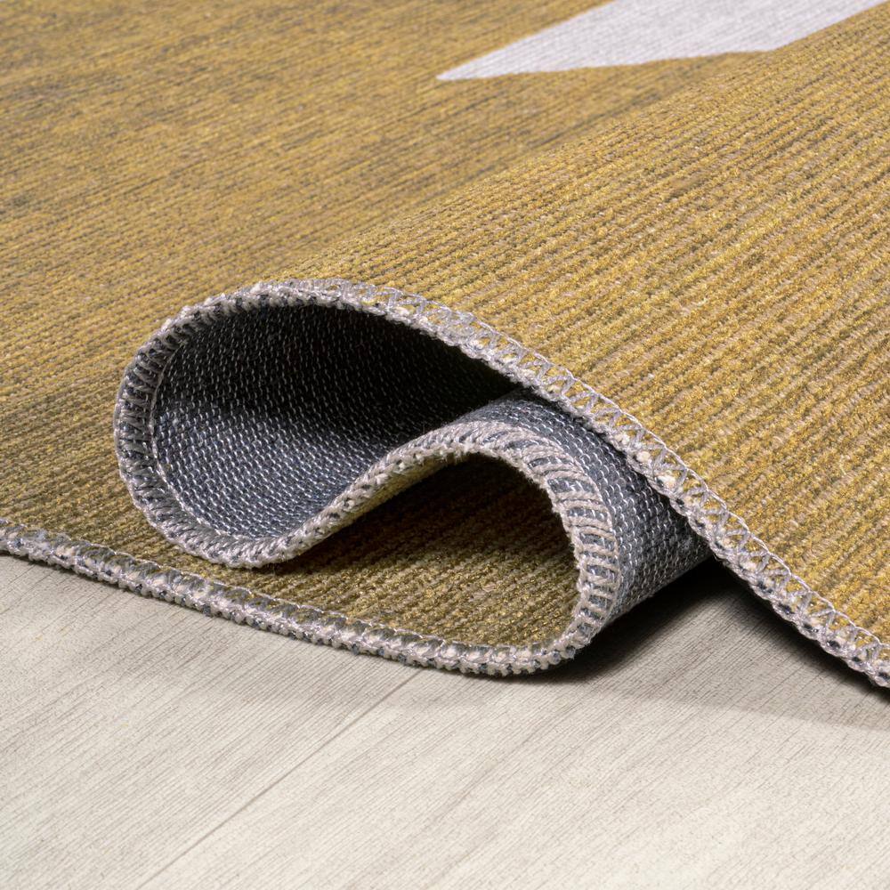 Chayton 8' x 10' Yellow and Cream Geometric Washable Area Rug