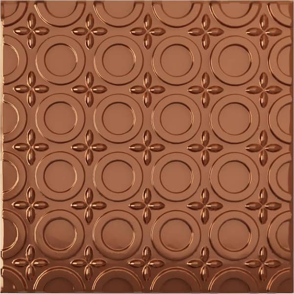 19-5/8"W x 19-5/8"H Abstract EnduraWall Decorative 3D Wall Panel, Copper (Covers 2.67 Sq.Ft.)