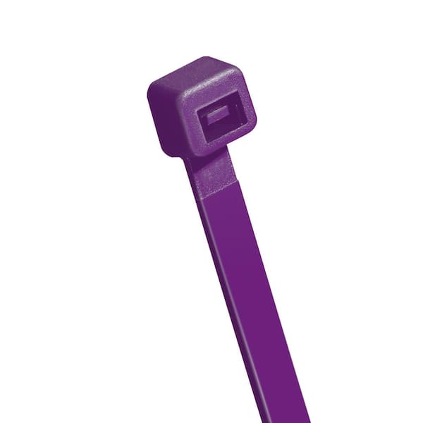 4 in. Miniature Standard UL 21 Rated Cable Zip Ties (500-Pack) (Purple)