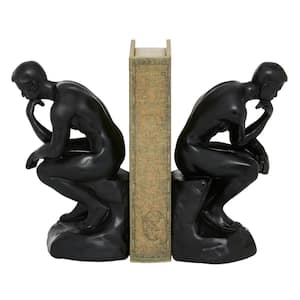 Litton Lane Black Metal Bike Bookends (Set of 2) 68135 - The Home Depot