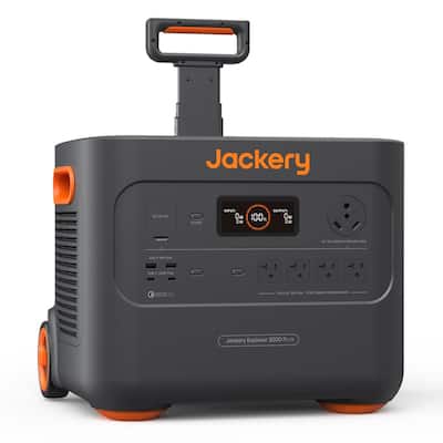 3000W Output/6000W Peak Portable Solar Power Station Explorer 2000 Plus Push Start Battery — Home Depot clearance