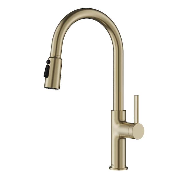 Stalbridge Single-Handle Pull-Down Sprayer Kitchen Faucet in Spot-Free Champagne Bronze