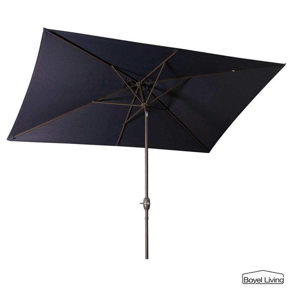 10 ft. x 6.5 ft. Rectangular Market Umbrella (Navy Blue)