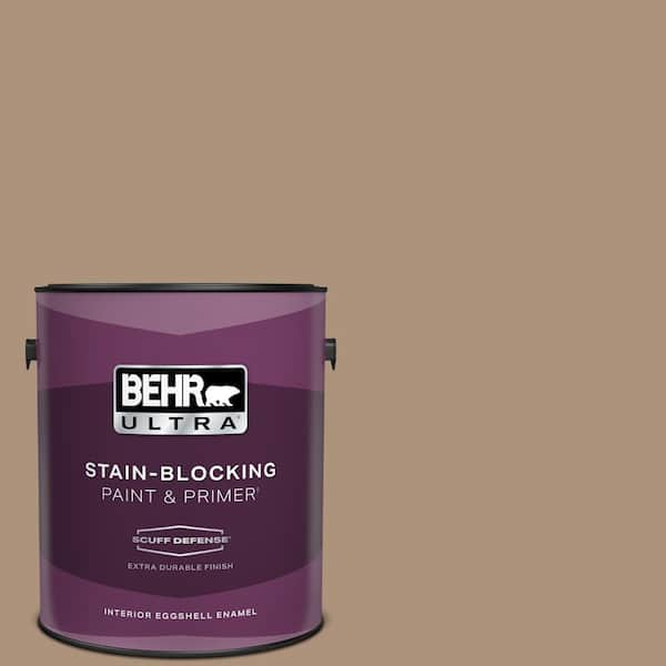 BEHR ULTRA 1 gal. #PPU4-04 Soft Chamois Extra Durable Eggshell Enamel Interior Paint & Primer