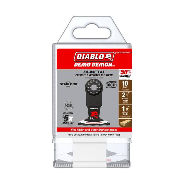 DIABLO 2-1/2 in. Demo Demon Starlock Bi-Metal Oscillating Blades