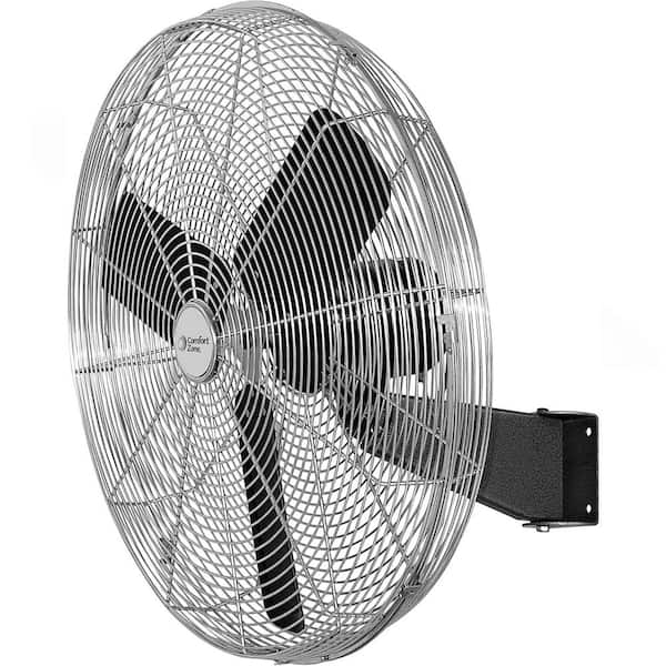 30 in. 2-Speed Oscillating High Velocity Industrial Wall Fan, Adjustable Angle and Tilt, Black