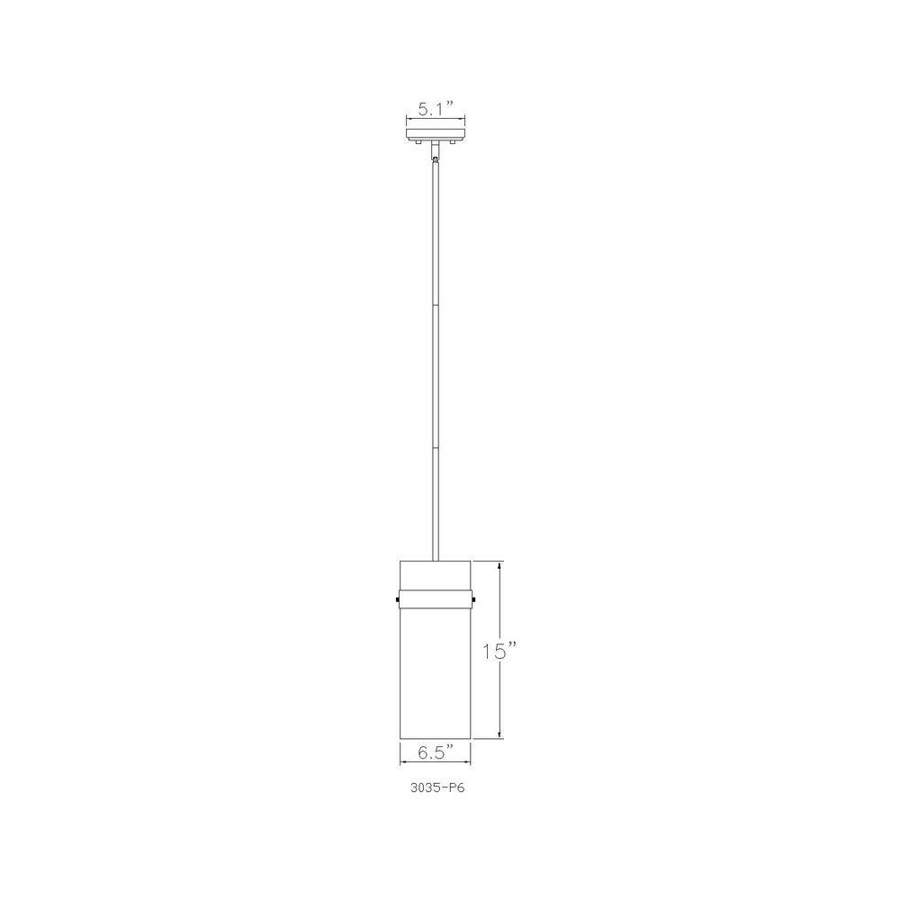 Fontaine Matte Black and Glass Indoor/Outdoor Pendant Light