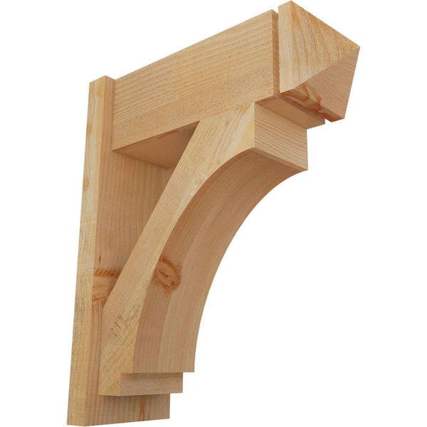 Ekena Millwork 8 in. x 26 in. x 22 in. Douglas Fir Imperial Arts and Crafts Rough Sawn Outlooker