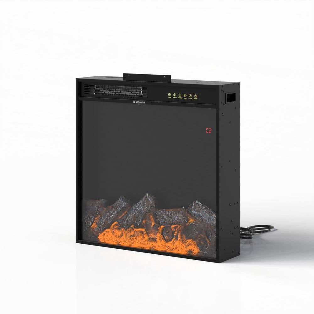 Homsee 23.6 in. Recessed Electric Fireplace Insert with 12-Color