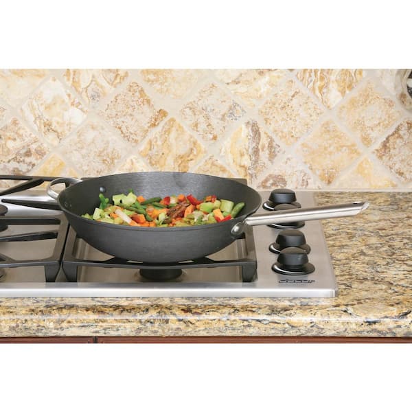 Cooks Standard 11 in. Black Hard Anodized Aluminum Nonstick Wok Stir Fry  Pan 02591 - The Home Depot