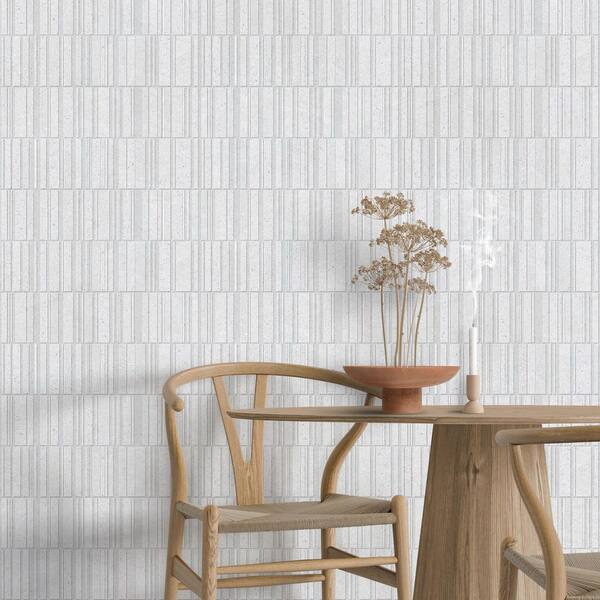 Spanish Silis 12 in. x 24 in. x 9mm 3D Cement Look Porcelain Wall Tile-Deco Blanco (5 PCS, 10.76 sq. ft. /Case)