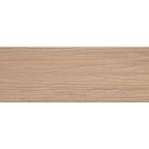 Astir 1 in. x 5-1/2 in. x 1 ft. Prairie Wheat Grooved Edge Capped Composite Decking Board Sample