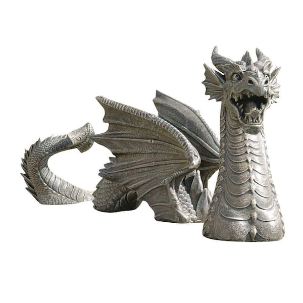 Design Toscano 13.5 In. The Dragon of Falkenberg Castle Moat Lawn Statue-DISCONTINUED