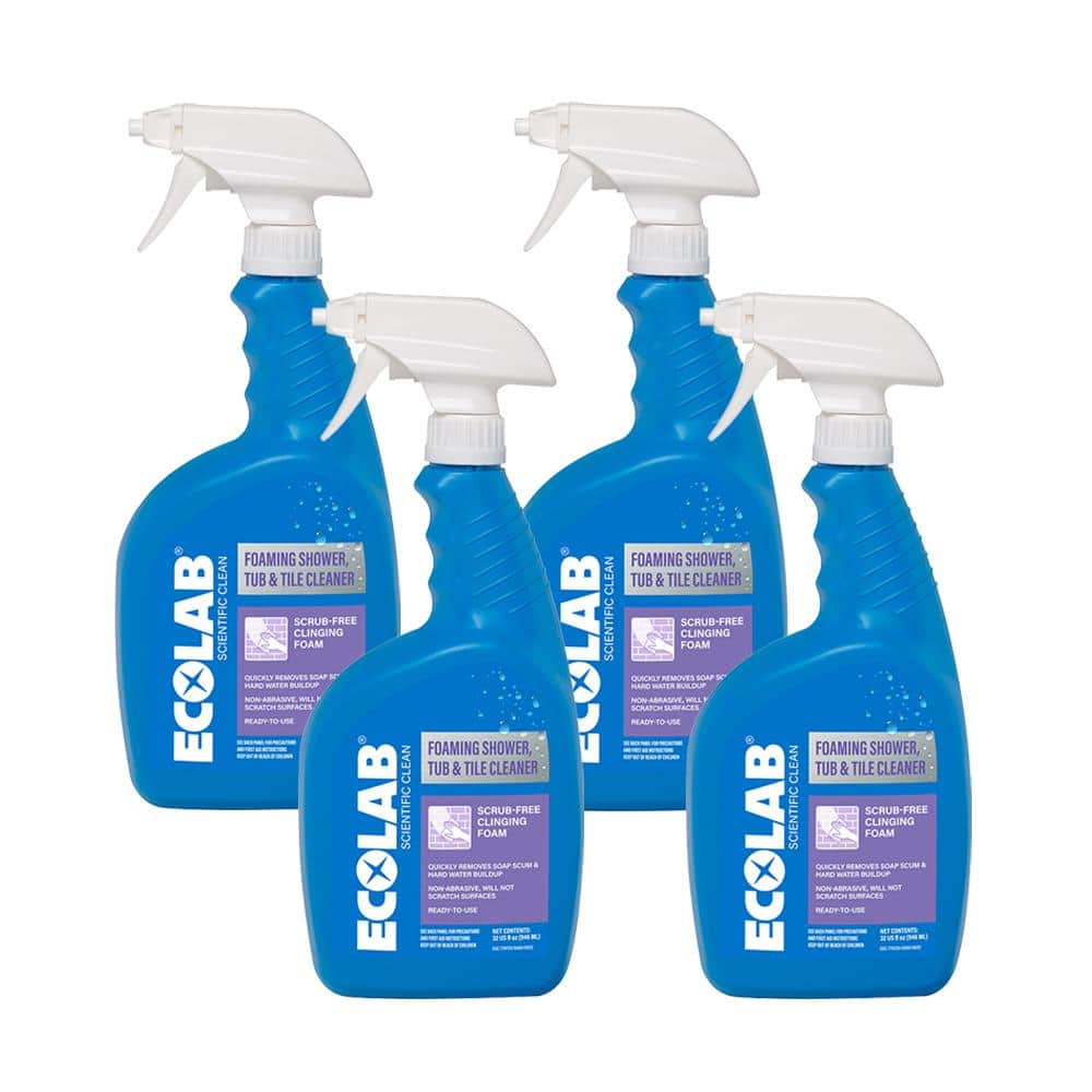 Ecolab 32 fl. oz. Foaming Shower, Tub and Tile Cleaner (4-Pack)