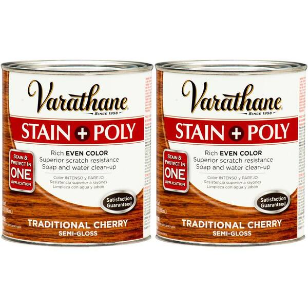 Varathane 1 Qt. Traditional Cherry Wood Stain and Polyurethane (2-Pack)-DISCONTINUED