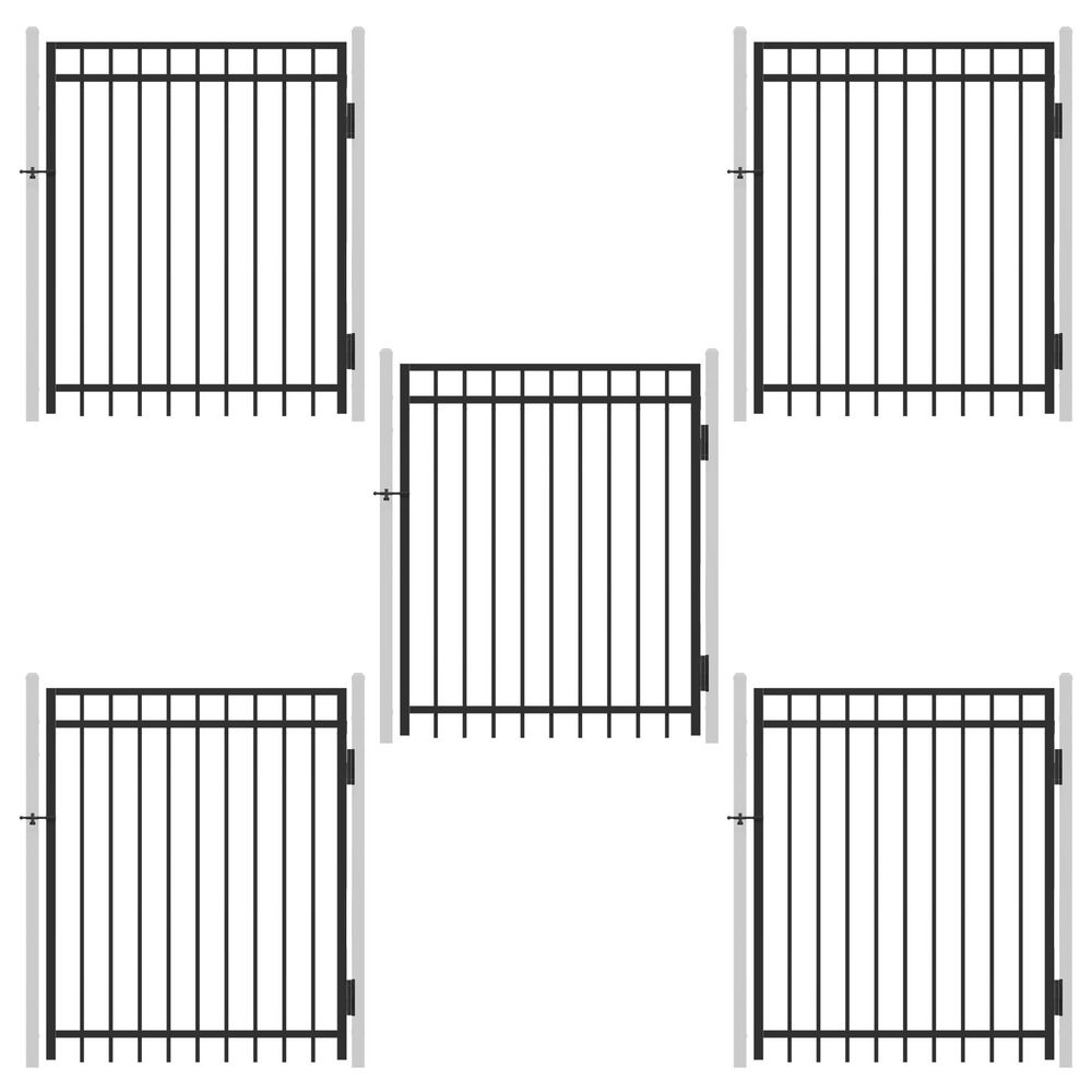 4 ft. x 5 ft. Flat Top Anti-Rust Metal Fence Gate, Decorative Garden Gate (Pack of 5) price history on PriceWatchPro
