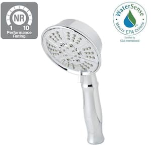 5-Spray Wall Mounted 4.5 in. High Pressure Handheld Shower Head 1.75 GPM with Easy Clean Nozzles in Chrome