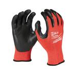 X-Large Red Nitrile Level 3 Cut Resistant Dipped Work Gloves