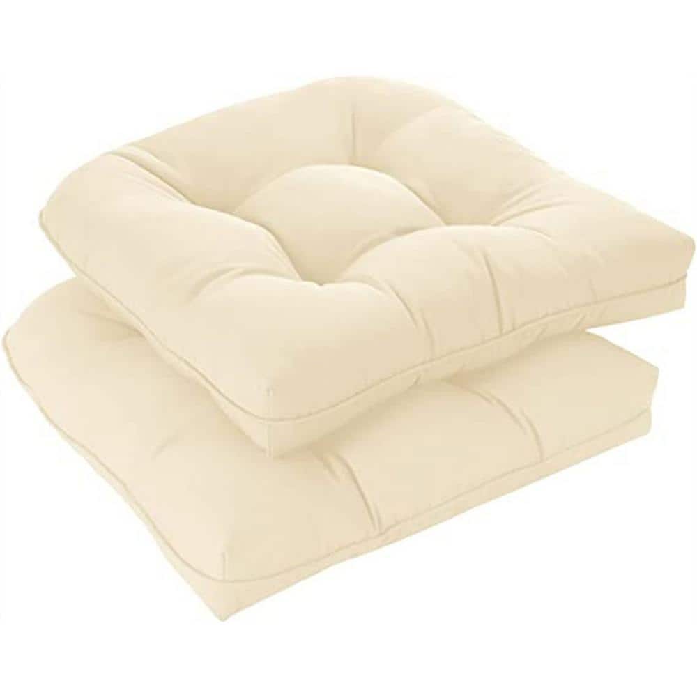 Outdoor Chair Cushions, Waterproof Tufted Overstuffed U-Shaped Memory Foam 